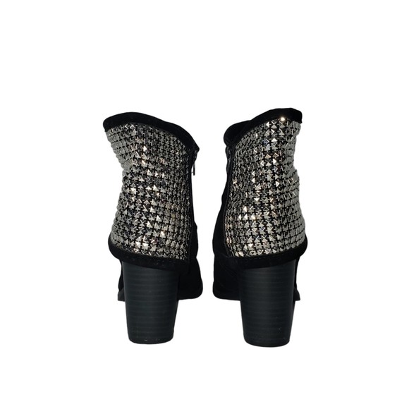 BEIRA RIO Black Faux Suede Boots Booties Silver Studs Size 38 US SIZE 9 - Picture 4 of 12